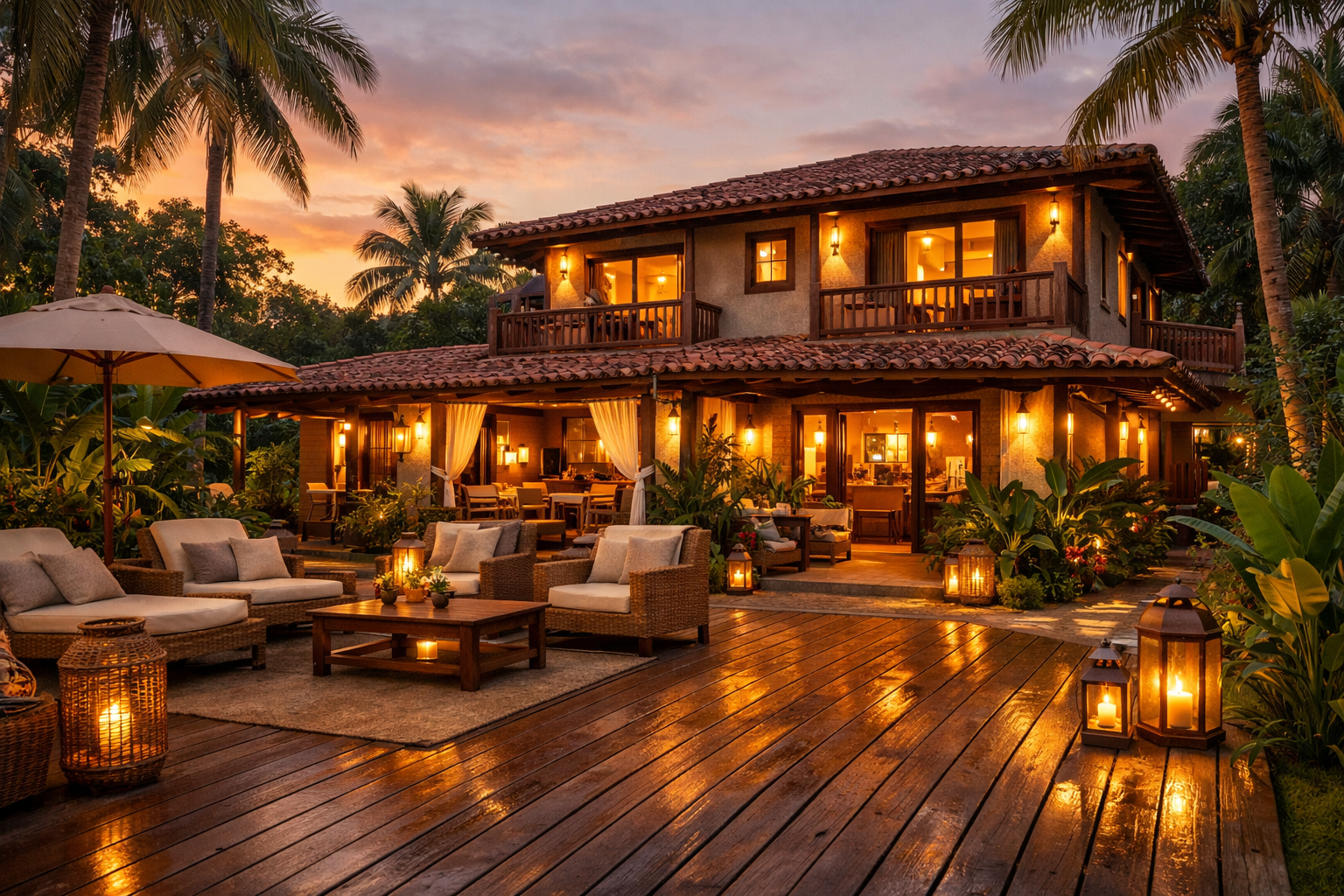 Hotel ao pôr do sol com destaque em reservas diretas